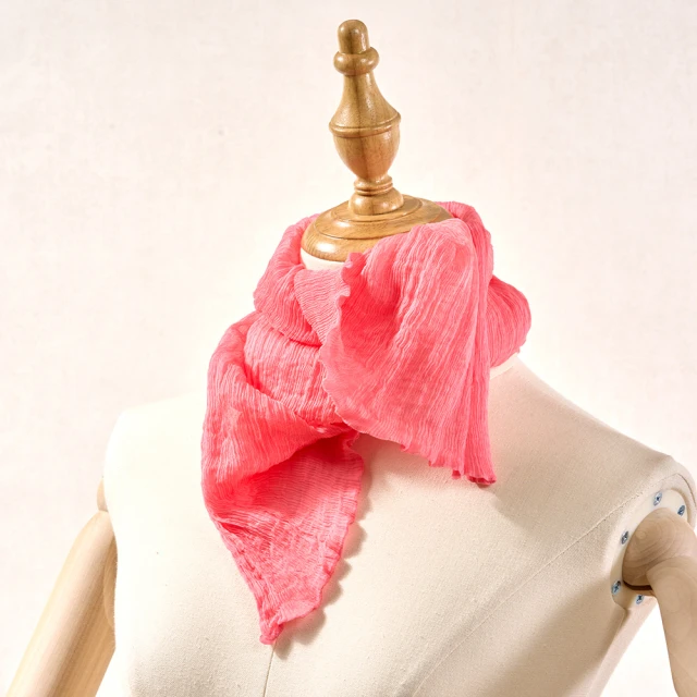 【NicoFun 愛定做】花果系17 亮桃紅柳葉絲 百搭圍脖 圍巾 100%桑蠶絲 真絲(silk四季圍脖 圍巾 領巾 髮帶) 歷史價格詳細信息