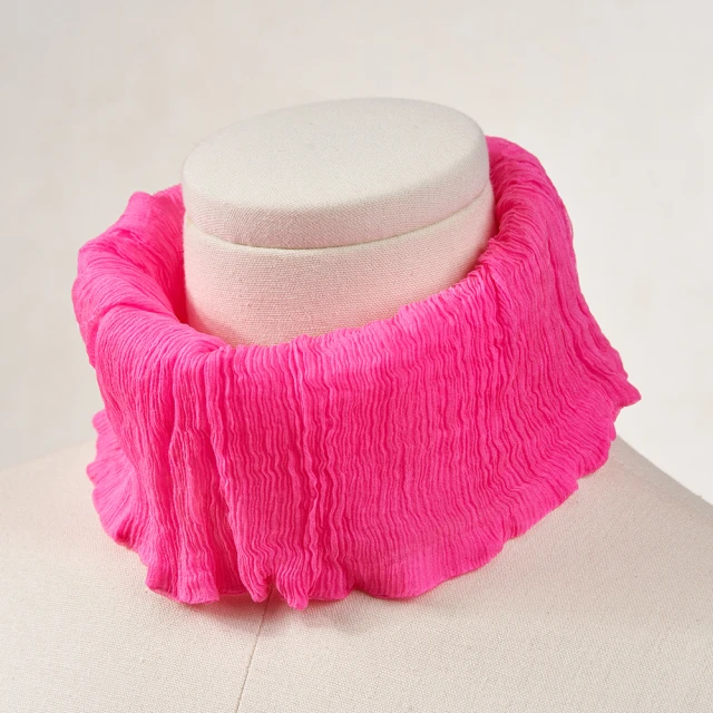 【NicoFun 愛定做】俏麗17 花果系柳葉絲小摺圍脖(百搭圍脖 100%桑蠶絲 真絲 領巾 圍巾 圍脖 髮帶 皺褶) 價格比較,價格查詢,歷史價格詳細信息