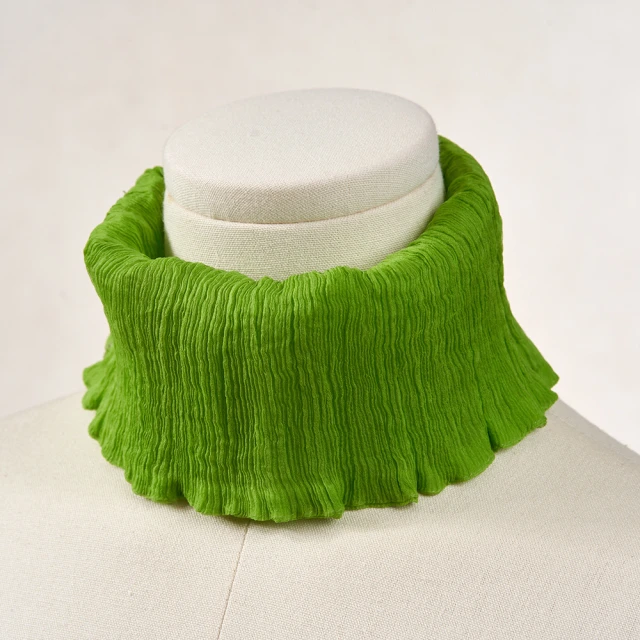 【NicoFun 愛定做】俏麗17 花果系柳葉絲小摺圍脖(百搭圍脖 100%桑蠶絲 真絲 領巾 圍巾 圍脖 髮帶 皺褶) 歷史價格詳細信息