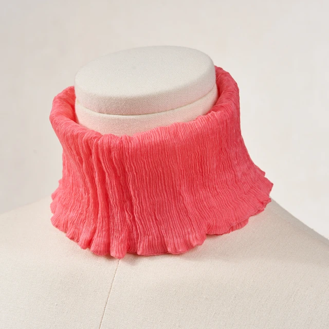 【NicoFun 愛定做】俏麗17 花果系柳葉絲小摺圍脖(百搭圍脖 100%桑蠶絲 真絲 領巾 圍巾 圍脖 髮帶 皺褶) 歷史價格詳細信息