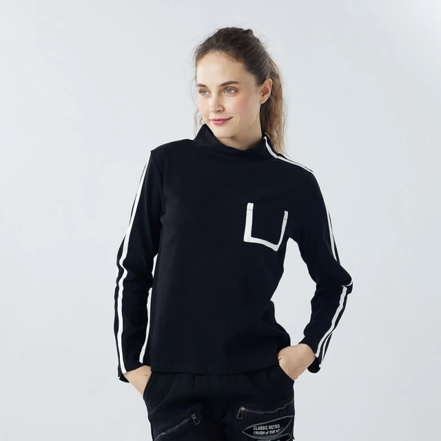 【Qiruo 奇若名品】秋冬專櫃黑色連帽上衣6007A黃彩繪設計(M-2XL) 歷史價格詳細信息