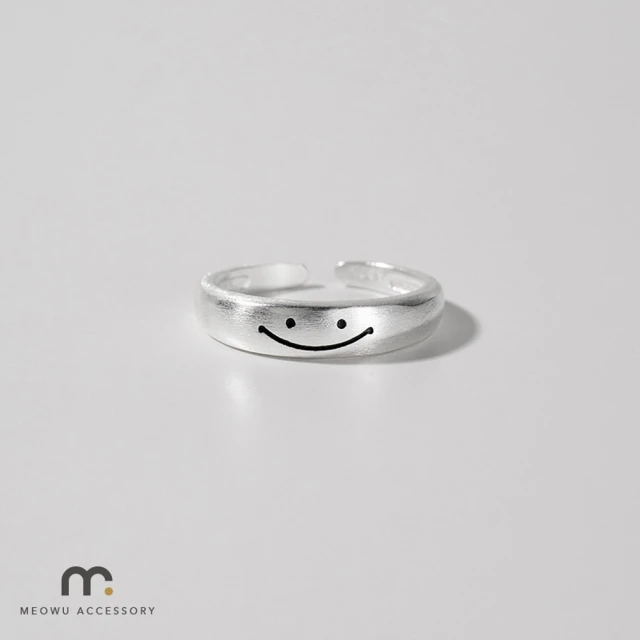 戒指笑臉戒指微笑個性小眾ins潮時尚冷淡風男女情侶網紅嘻哈指環手飾 歷史價格詳細信息
