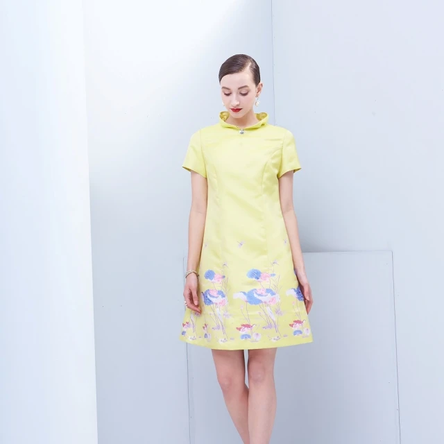 【NADIA LIN 林臣英】蕾絲領緹花洋裝 歷史價格詳細信息