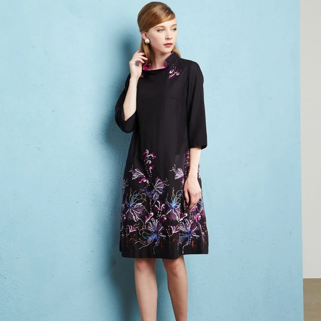 【NADIA LIN 林臣英】蕾絲領緹花洋裝 歷史價格詳細信息