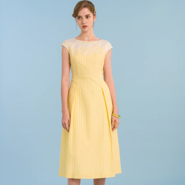 【NADIA LIN 林臣英】蕾絲領緹花洋裝 歷史價格詳細信息