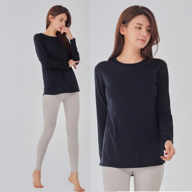 【STL】現貨 韓國 發熱 圓領長袖上衣 內磨毛 Holiday Warm 連肩袖 運動機能 吸濕 保暖(多色) 歷史價格詳細信息