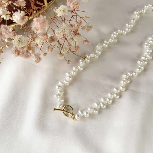 天然淡水珍珠項鍊 米粒珍珠項鍊 女生復古項鏈巴洛克珍珠愛心韓國飾品18K金飾品首飾氣質閨蜜生日 女友 禮物 首飾 配飾 飾品【雅雅百貨館】 歷史價格詳細信息