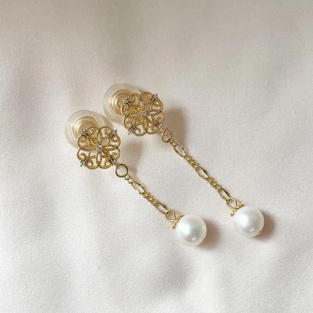 【Elegant 珍愛宣言】朝露小花朵天然珍珠耳環(珍珠耳環) 歷史價格詳細信息