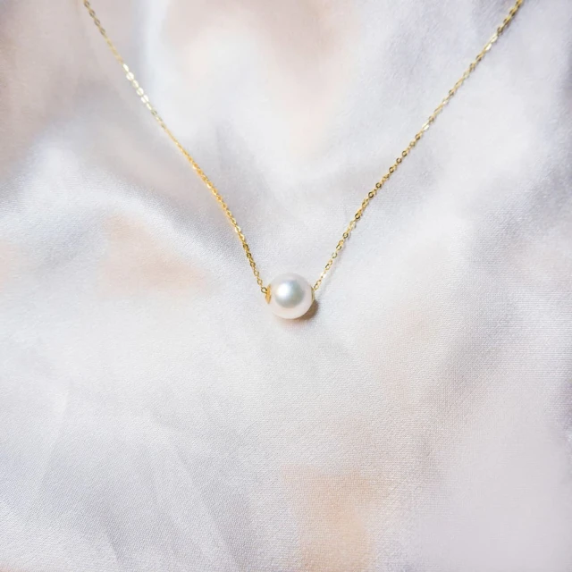 18K 天然珍珠項鍊 黃K金 白K金 墜鍊 歷史價格詳細信息