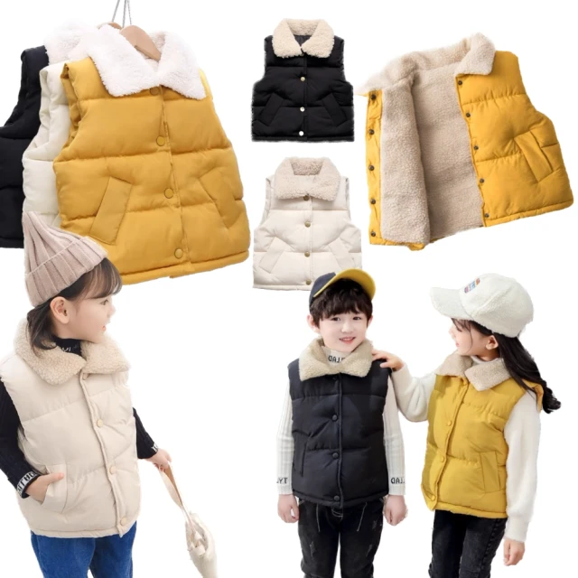 兒童加絨馬甲皮毛一體秋冬款加厚保暖無袖外套男童寶寶男孩上衣男 歷史價格詳細信息