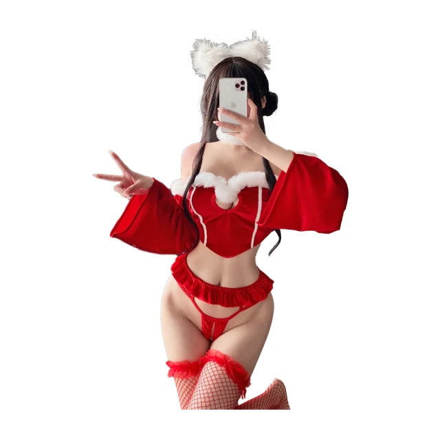 【Enjoy Love】女僕角色扮演服 復古絲絨毛毛邊挖空露溝開襠免脫性感睡衣 價格比較,價格查詢,歷史價格詳細信息