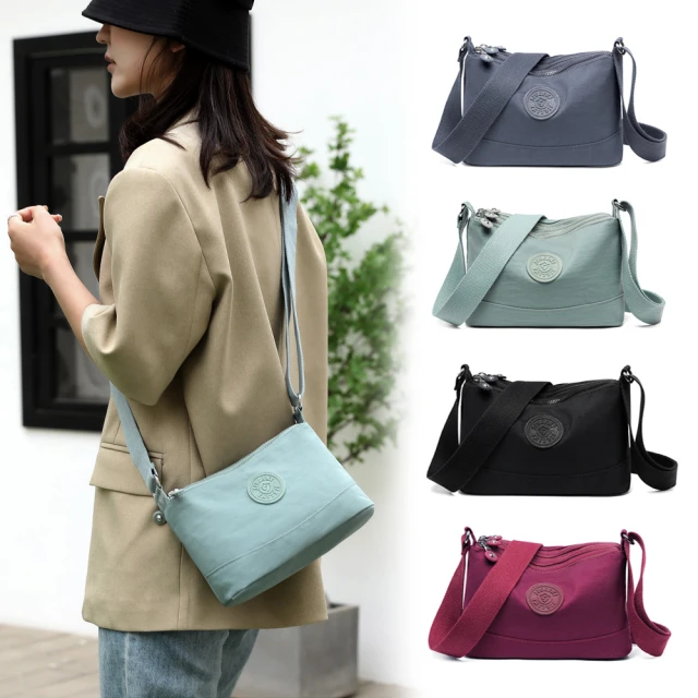 輕便側揹包雙層女單肩斜挎包火狐尼龍女包牛津帆布包包休閒小包包 歷史價格詳細信息