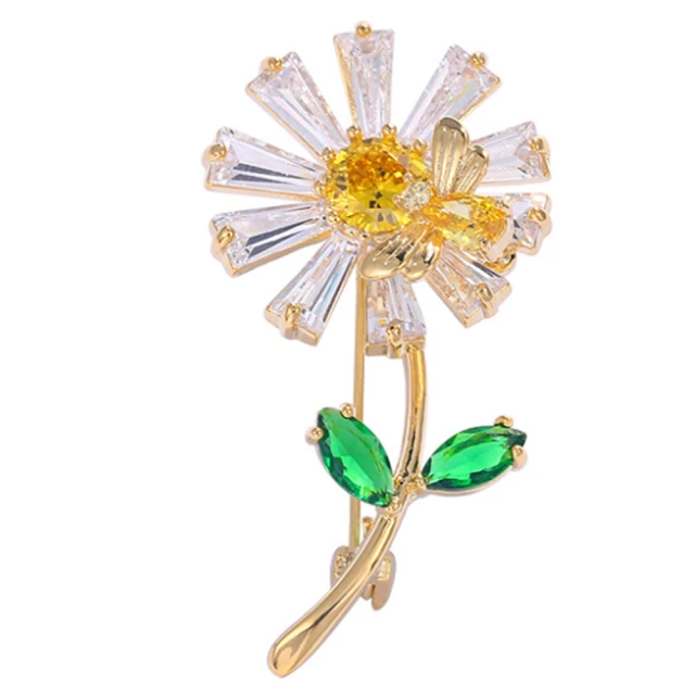 胸針 別針 小雛菊胸針女胸花高檔徽章開衫扣裝飾小別針防走光扣時尚百搭配飾 衣服配飾-寶島百貨 歷史價格詳細信息