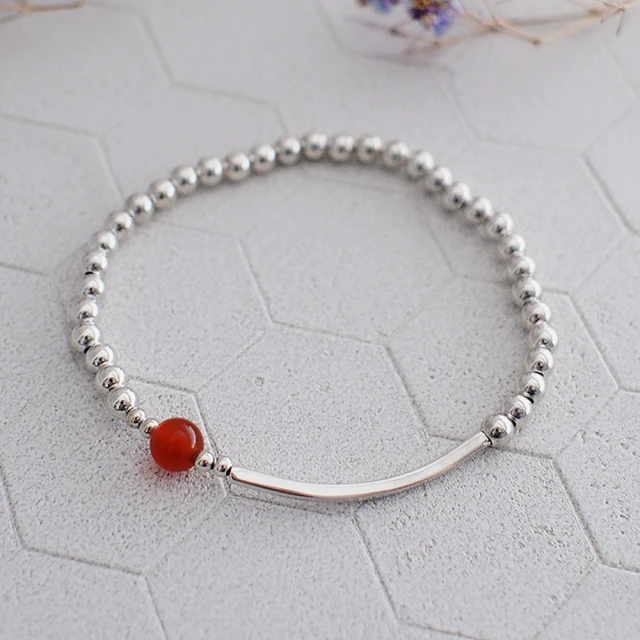 925純銀手鍊水晶之戀女情侶手鐲飾品小眾設計手環禮物學生簡約 歷史價格詳細信息