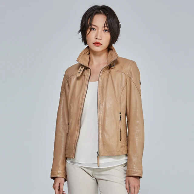 【德國 GIPSY】GWCardie輕量超模款翻領皮衣 ｜卡其米(騎士皮衣女裝 女皮衣) 歷史價格詳細信息