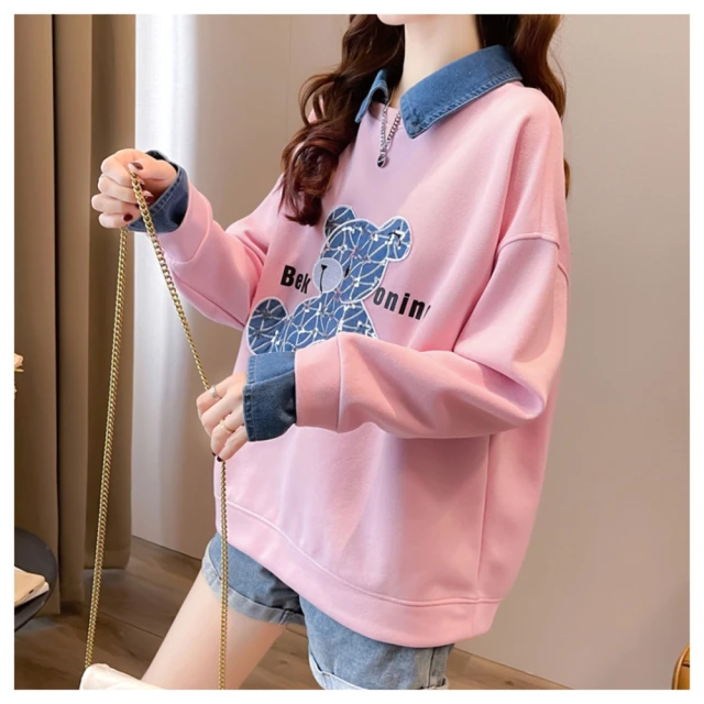 SCL 草莓熊抱哥穿寬鬆連帽毛衣上衣**5XL 歷史價格詳細信息