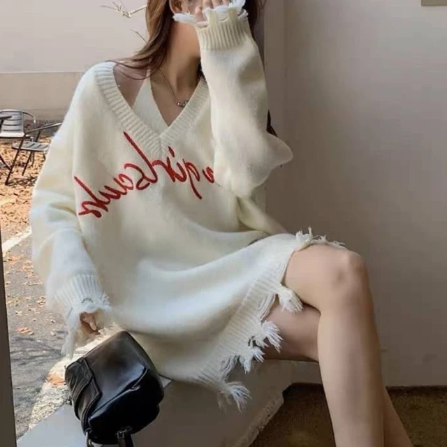 【buyer 白鵝】刺繡 立體貓咪長版厚毛衣上衣(灰色) 歷史價格詳細信息