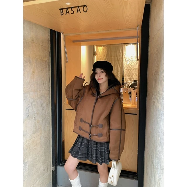 【巴黎精品】羊羔毛外套皮草大衣(可拆卸圍巾領女外套2色a1iu51) 歷史價格詳細信息