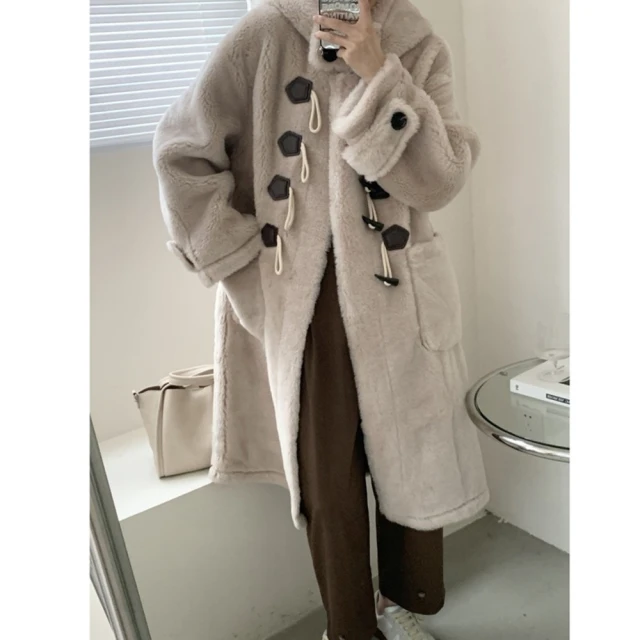 【巴黎精品】羊羔毛外套皮草大衣(可拆卸圍巾領女外套2色a1iu51) 歷史價格詳細信息