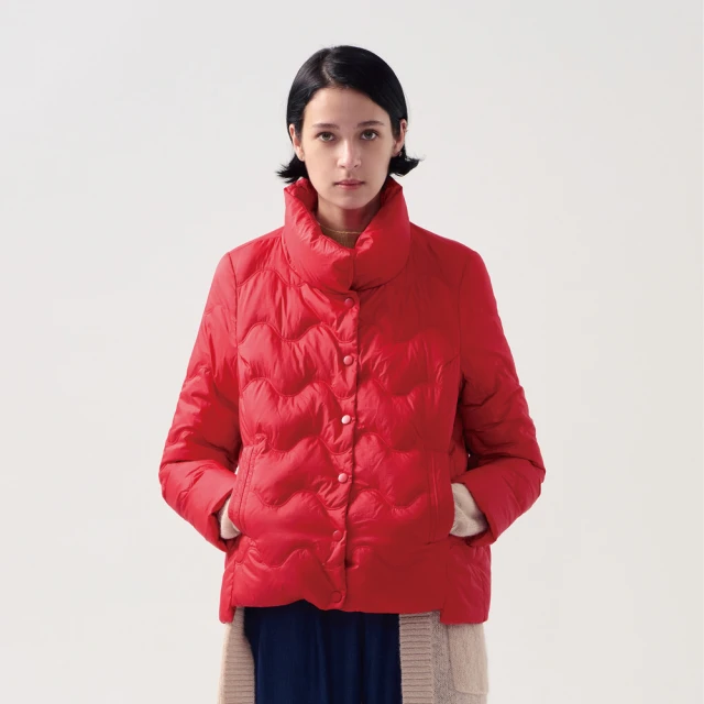 羽絨服 艾諾絲雅詩冬季新品簡約休閑小高領抽繩設計羽絨服女21030027 歷史價格詳細信息