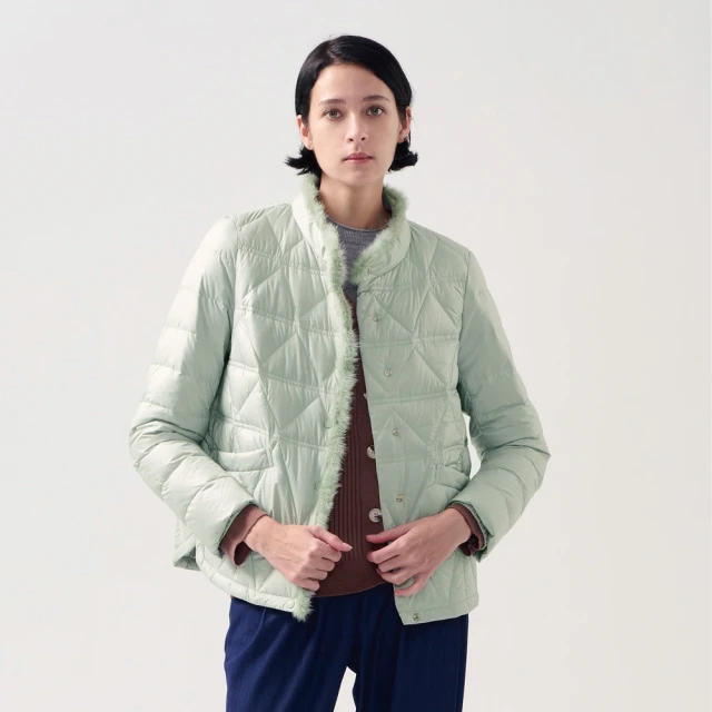 羽絨服 艾諾絲雅詩冬季新品簡約休閑小高領抽繩設計羽絨服女21030027 歷史價格詳細信息