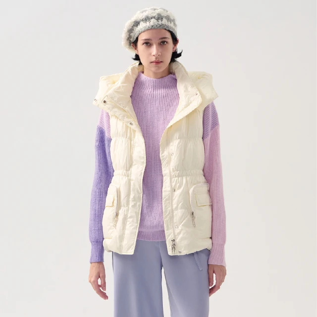 羽絨服 艾諾絲雅詩冬季新品簡約休閑小高領抽繩設計羽絨服女21030027 歷史價格詳細信息