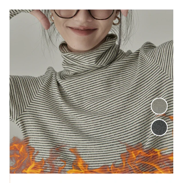 【良池】高領半高領莫代爾胸墊居家服上衣發熱衣(棉料保暖內搭休閒居家服發熱衣) 歷史價格詳細信息