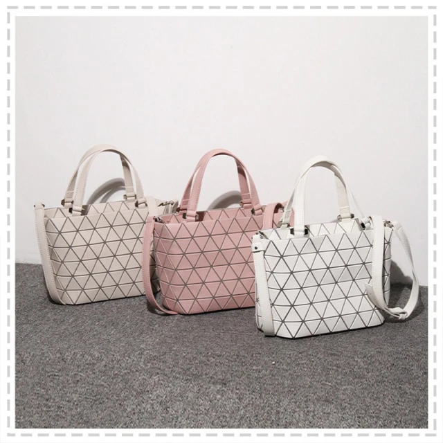 手提包 水桶包 水晶包 菱格包 白色包包 大容量包包 黑色包包 日系包包 幾何菱格包 磨砂手提袋 女生禮物 送禮 574-時尚箱包 歷史價格詳細信息