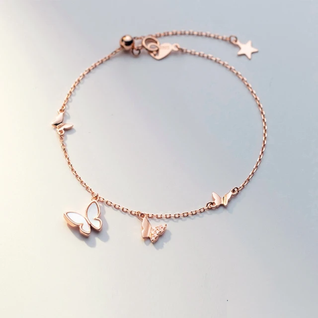 蝴蝶純銀手錬女生秋冬S999輕奢小眾精緻年新款銀手鐲生日禮物-鴻運飾品 歷史價格詳細信息