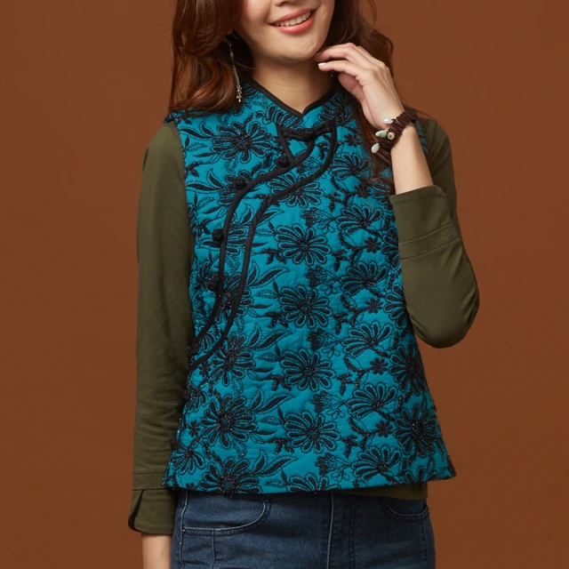 古典美 斜襟刺繡背心【67056】/茶禪服/棉麻/中國風 歷史價格詳細信息