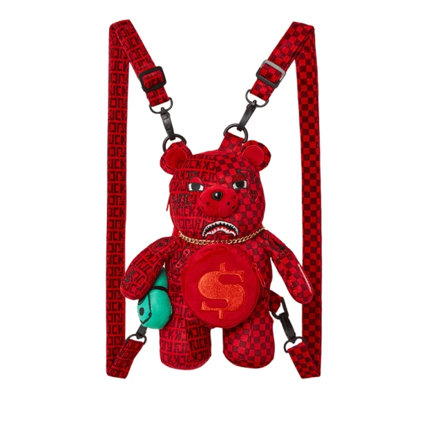 【SPRAYGROUND】VENI VIDI VICI 迷你熊後背包(紅色) 歷史價格詳細信息