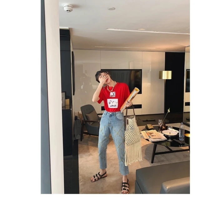 直筒 老爹牛仔褲 9568 歷史價格詳細信息