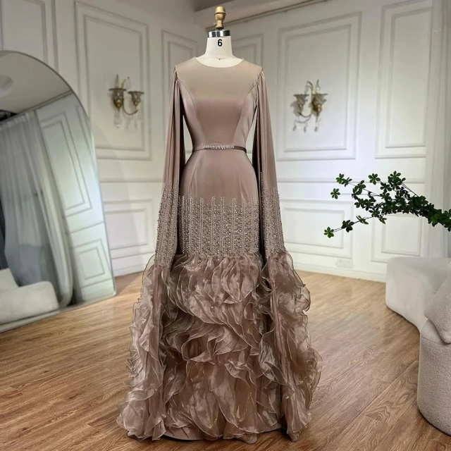 【女神婚紗禮服】輕奢優雅女伶飄紗肩帶串珠雕花A字晚禮服LA72520仙女粉(婚宴派對晚會 拉鍊款晚禮服) 歷史價格詳細信息