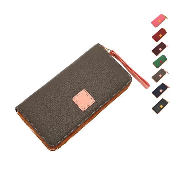 SPRING-真皮頭層牛皮長夾 多卡多功能拉鍊包 真皮手機包長夾 招財真皮皮夾錢包-多色 歷史價格詳細信息