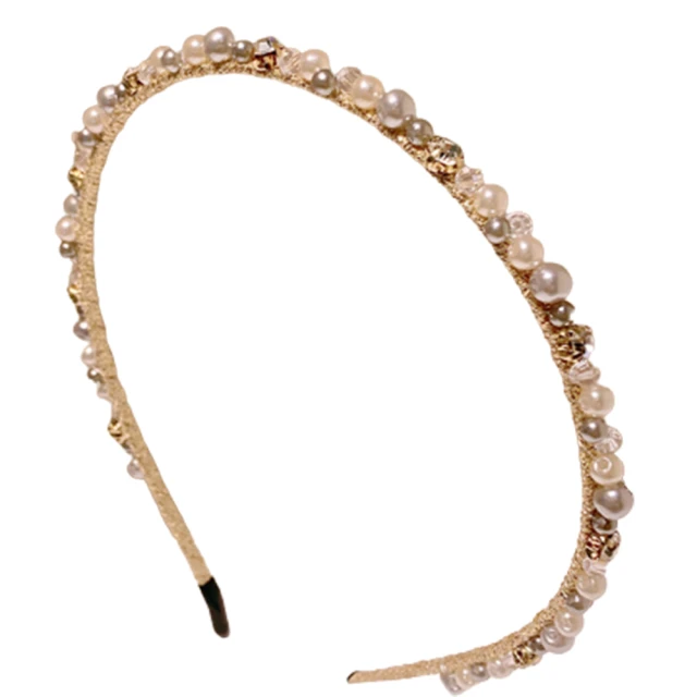 髮箍細款鑲鑽水鑽水晶鑽髮夾簡約氣質壓發頭箍外出百搭大人髮飾女 歷史價格詳細信息