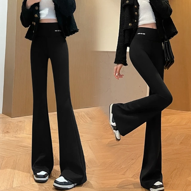 【D.studio】韓版墜感高腰顯瘦鯊魚喇叭褲2件組 P243(鯊魚褲 瑜珈褲 寬褲 褲子 長褲 休閒褲) 歷史價格詳細信息