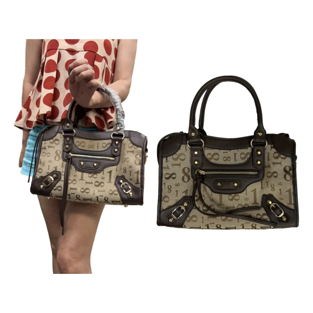 機車包 中號 奶茶色黑色扣 38cm牛真皮 手提包 單肩斜挎包 斜背包 郵差包 歷史價格詳細信息