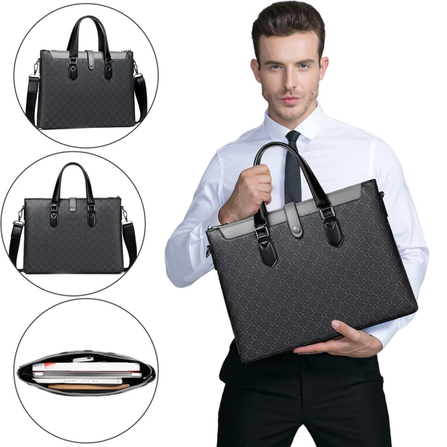 真皮公事包 商務筆電包 可手提/斜背 新品上市 Titan 2系列 0104-10502-黑色-Crocodile 鱷魚皮件 歷史價格詳細信息