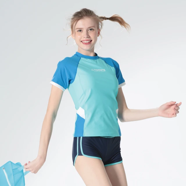 Haolang 莫藍線條連身三角泳衣/游泳/溫泉 歷史價格詳細信息