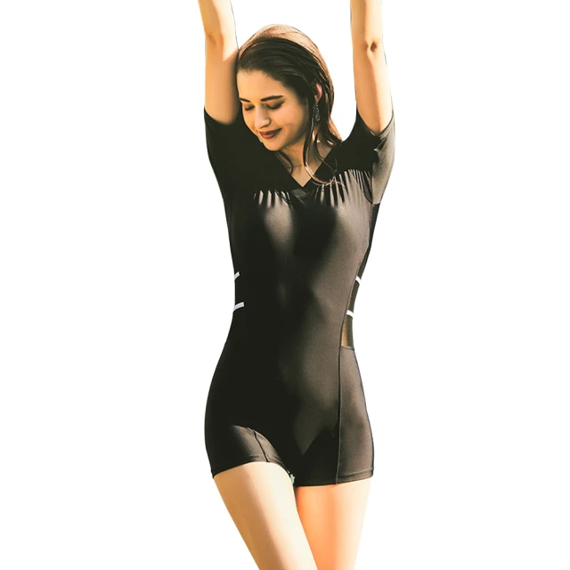 【Heatwave 熱浪】泳衣女保守新款專業連身沙灘游泳衣遮肚大碼顯瘦爆款泳裝(83132/M-3XL) 歷史價格詳細信息