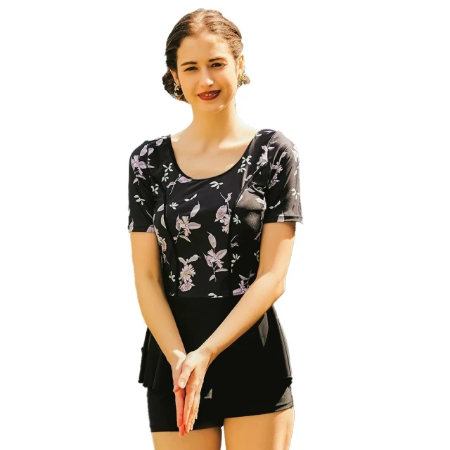 heatwave熱浪泳衣女時尚長袖高領性感顯瘦遮肚平角泳衣 歷史價格詳細信息