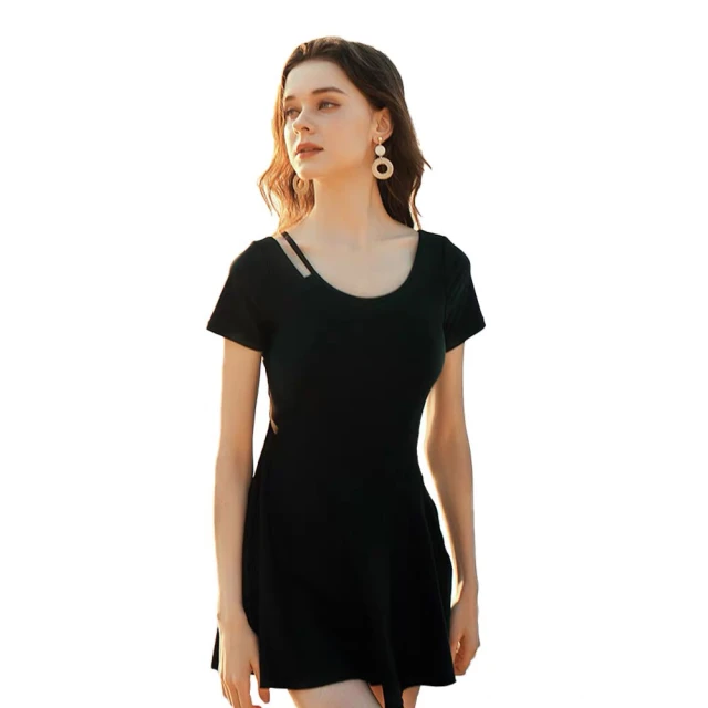 【Heatwave 熱浪】泳衣女夏新款性感遮肚顯瘦黑色保守連身裙式大碼溫泉泳裝(83000/M-4XL) 價格比較,價格查詢,歷史價格詳細信息