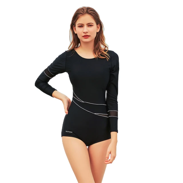 Heatwave熱浪 溫泉游泳連身泳衣女新款遮肚顯瘦胖泳裝微胖女孩裙式泳衣 歷史價格詳細信息