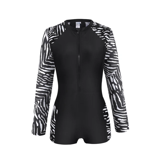 heatwave熱浪泳衣女時尚長袖高領性感顯瘦遮肚平角泳衣 歷史價格詳細信息