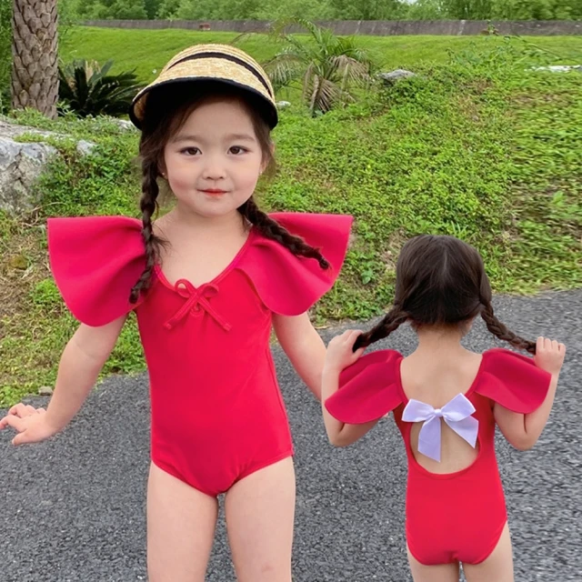 女童露背泳衣兒童防曬連身泳裝2023夏季新款中大童透氣速乾遊泳衣 歷史價格詳細信息