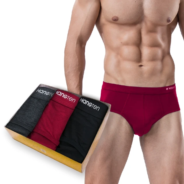 【Hang Ten】經典彈力三角褲盒裝三入組_丈青+淺灰+藍灰_HT-C11001 歷史價格詳細信息