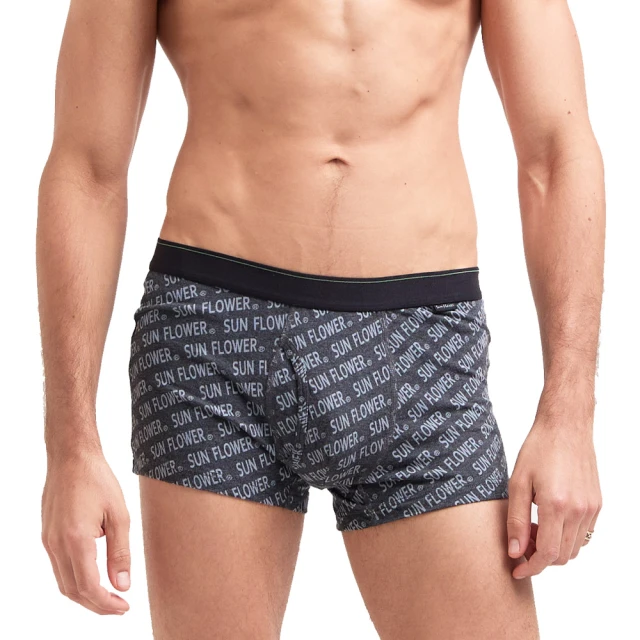 【Sun Flower三花】三花彈性時尚男平口褲.男四角褲.男內褲_天網黑 歷史價格詳細信息