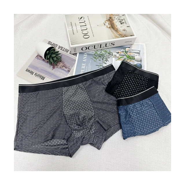 現貨 網眼冰絲PLOVER抗菌男士內褲透氣舒適平角褲頭四角底褲網孔短褲衩 歷史價格詳細信息