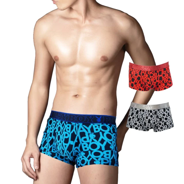 【PLAYBOY】任選_方塊兔頭印花立體彈力平口褲(速達單件-紅/藍/灰) 歷史價格詳細信息