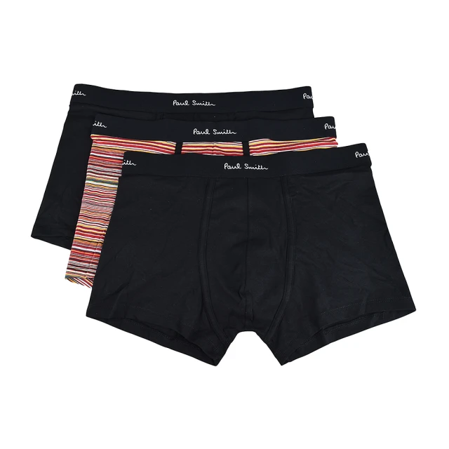 【Paul Smith】PAUL SMITH LOGO低腰棉質混紡條紋平角內褲三件裝(男款/多色) 歷史價格詳細信息